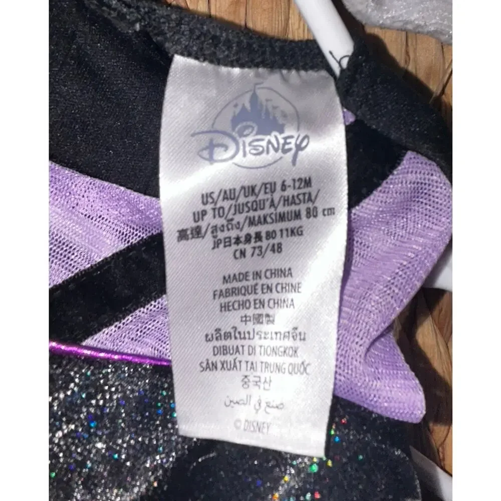 Baby Girls Disney Little Mermaid purple Ursula dress Costume size 6-12 months